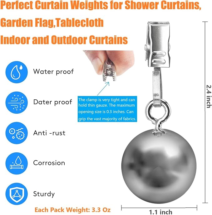 16 Pack Weights for Outdoor Curtains - Image 7