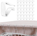 36 Pieces Clear Tablecloth Clips, Durable Plastic Table Cover Holders, by EaseYourLife