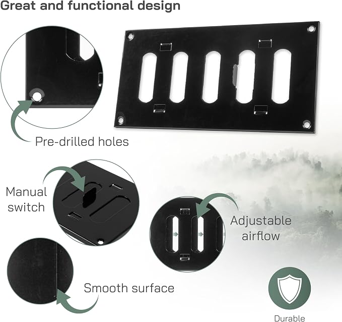 Vent Systems 8" x 4" Inch Metal Air Vent Grille - Image 4