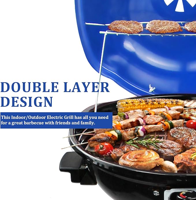 Electric BBQ Grill Techwood 15-Serving Indoor/Outdoor Electric Grill - Image 4