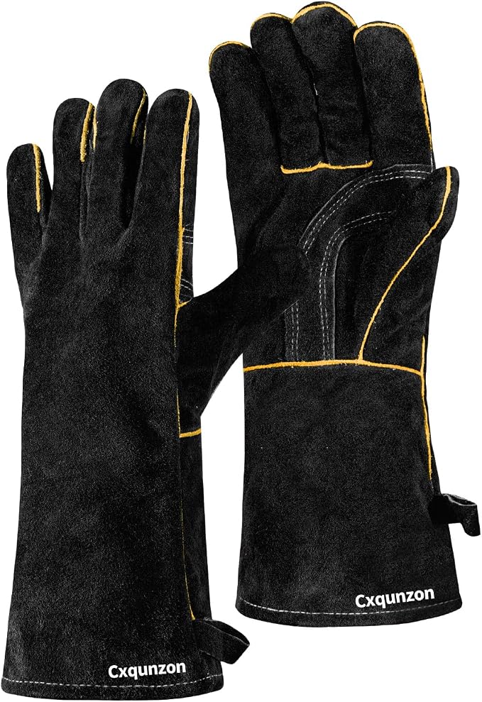 Leather Welding Gloves by Cxqunzon
