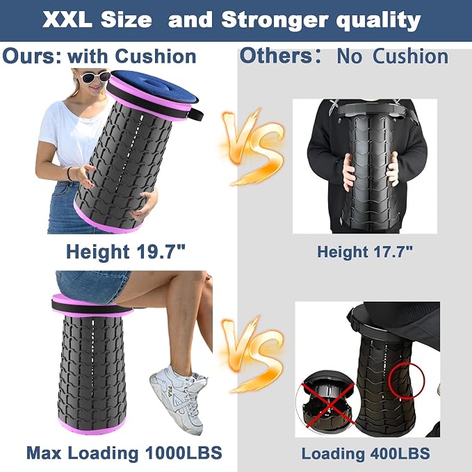 ALEVMOOM 2025 Upgraded XXL Collapsible Stool - Image 4