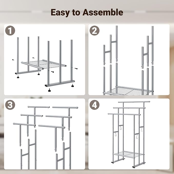 ELYKEN 3 Tier Standing Towel Rack, Freestanding Floor Towel Rack - Image 9