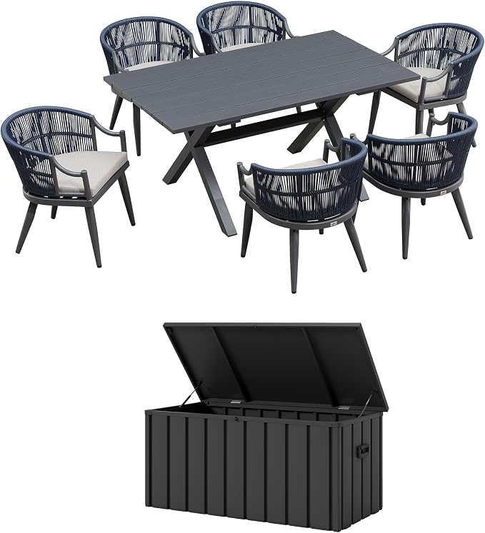PURPLE LEAF Outdoor Dining Set for 6 by Unknown
