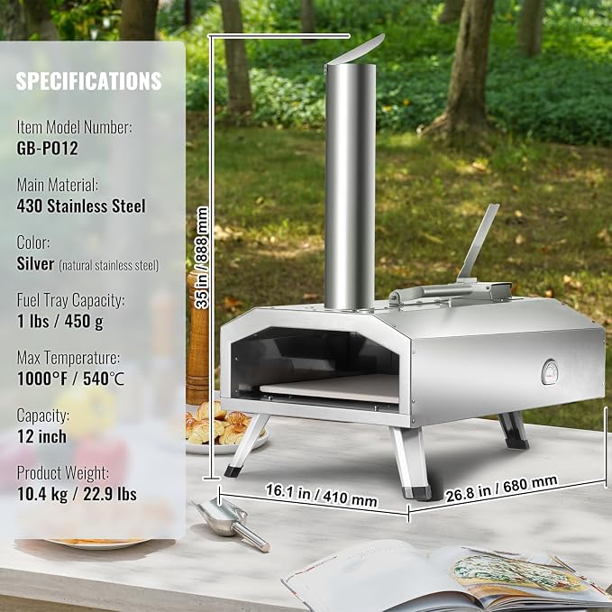 VEVOR Pizza Oven Outdoor, Portable Pizza Stove - Image 7