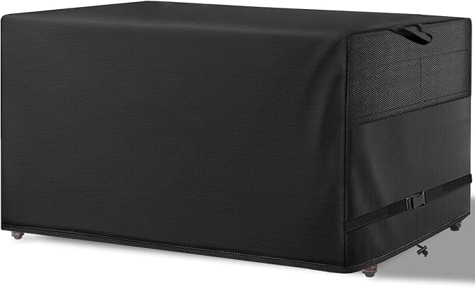 Patio Coffee Table Cover Black Heavy Duty Waterproof Cover 48" L x 26" W x 18" H by Wnanan