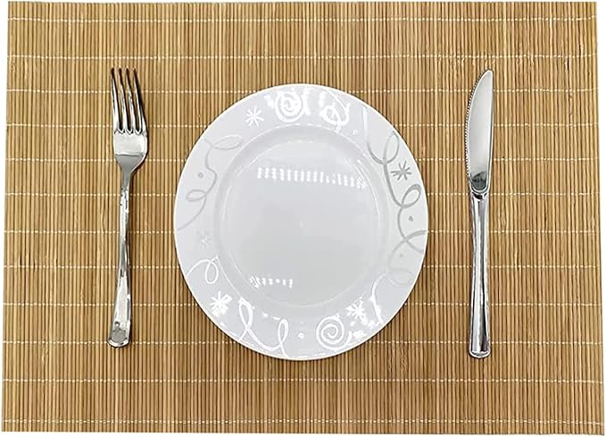 ANDSTAR Set of 2 Pcs Bamboo Placemats Sushi Rolling Mat Japanese Style Natural by Andstar
