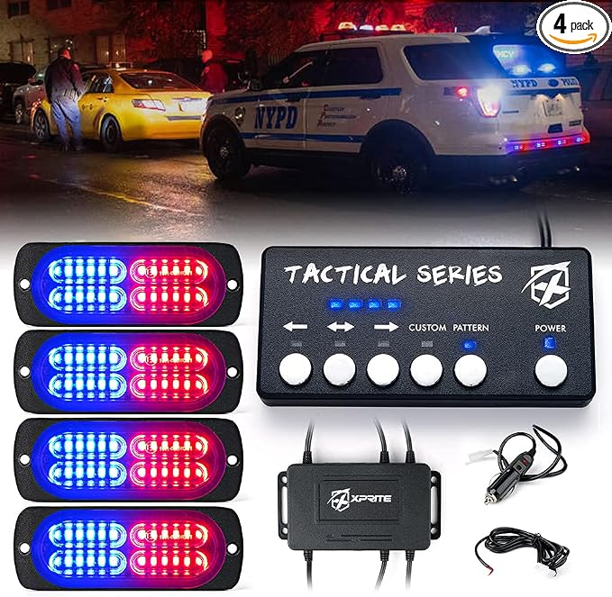 Xprite 24 LED Surface Mount Strobe Lights Kit by Xprite