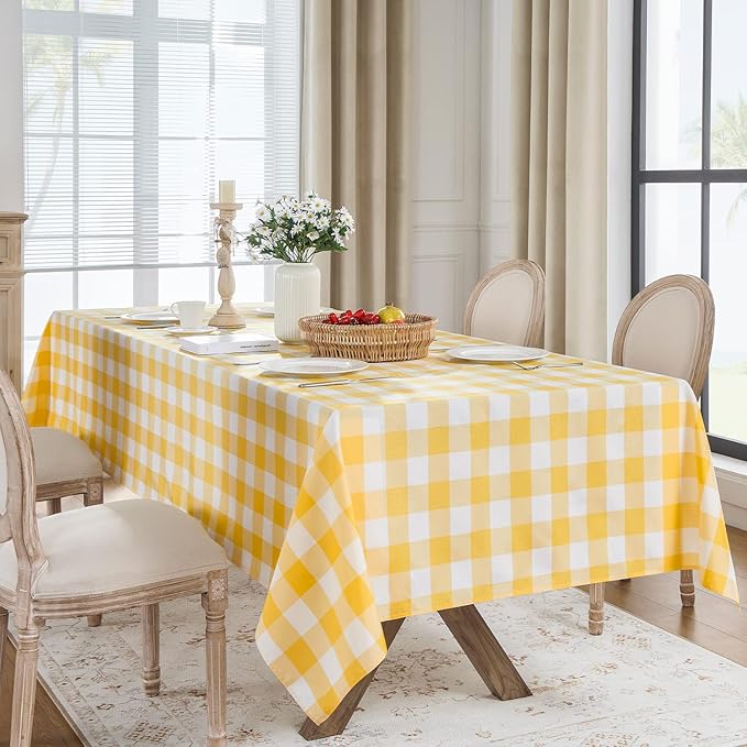 Softalker Gingham Checkered Tablecloth Square - Image 6