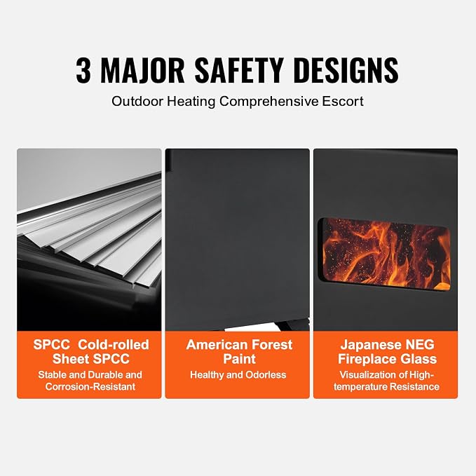 VEVOR Camping Wood Stove Alloy Steel Camping Tent Stove, Portable Wood Burning - Image 6