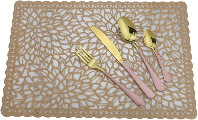 Gugrida Plastic Light Brown Placemats - Image 4