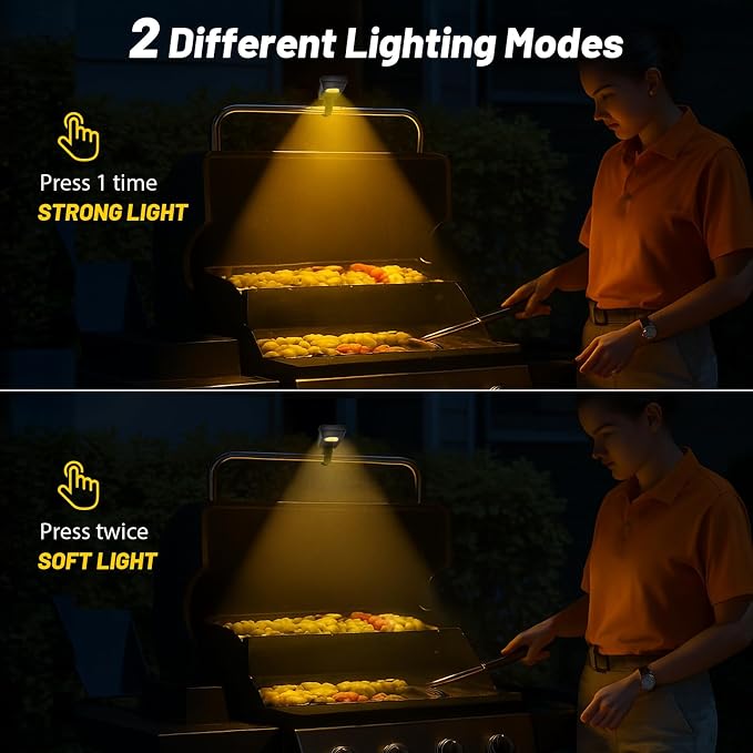 Grill Lights for Blackstone Weber Grills, USB-C Rechargeable Solar 360° - Image 8