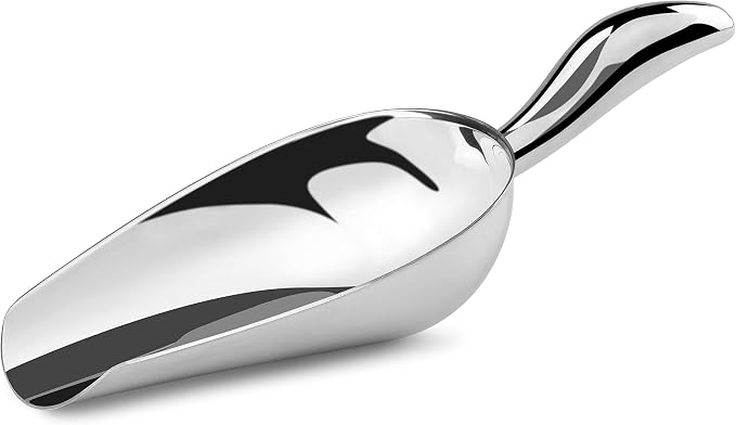 New Star Foodservice 1028522 Stainless Steel Bar Ice Flour Utility Scoop - Image 8