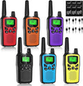 Walkie Talkies for Adult Long Range, 6 Pack Rechargeable 2 Way Radios, LED by JIANUAWalkieTalkies