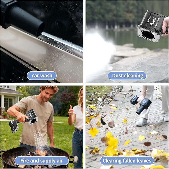 Cordless Leaf Blower with Battery 2×4000mAh and Fast Charger, Electric Small - Image 6