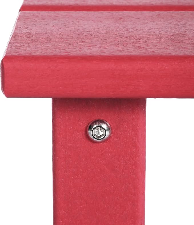 Costaelm Kids Outdoor Side Table, Small Patio HDPE Adirondack Square Table - Image 6