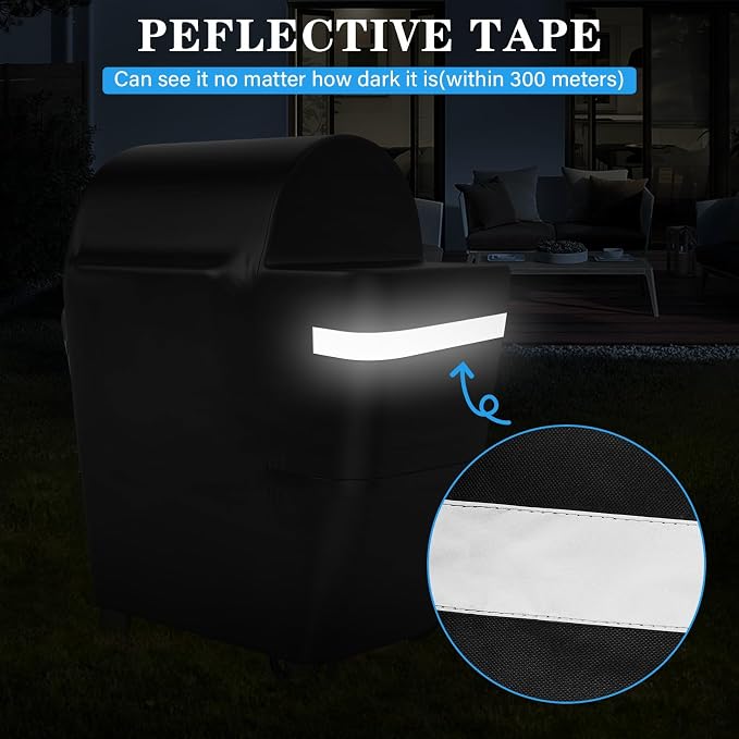 Utheer Grill Cover for Weber Searwood 600 Pellet Grill, Heavy Duty 600D - Image 7