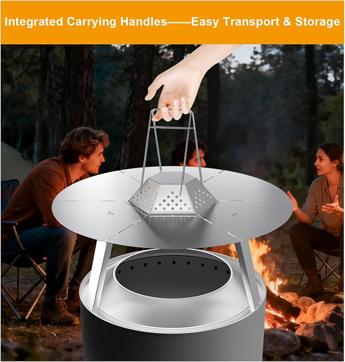 Heat Deflector for Solo Stove Ranger 15", 304 Stainless Steel Heat Diffuser - Image 4