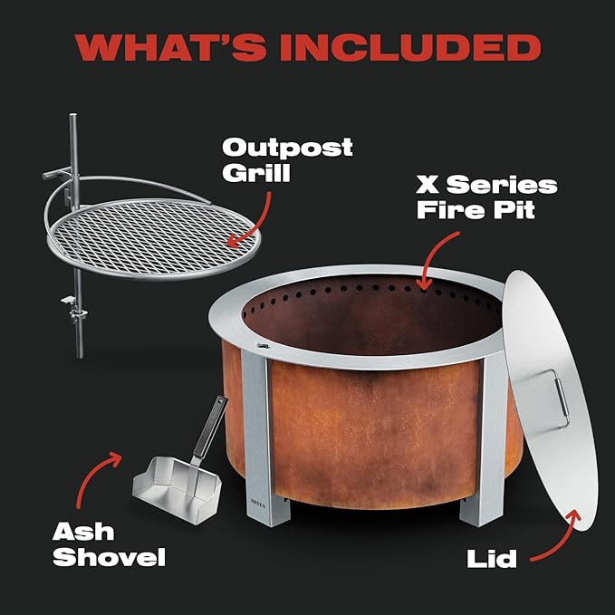 Breeo Smokeless Fire Pit Grilling Bundle | 27.5 inch Smokeless Firepit - Image 2