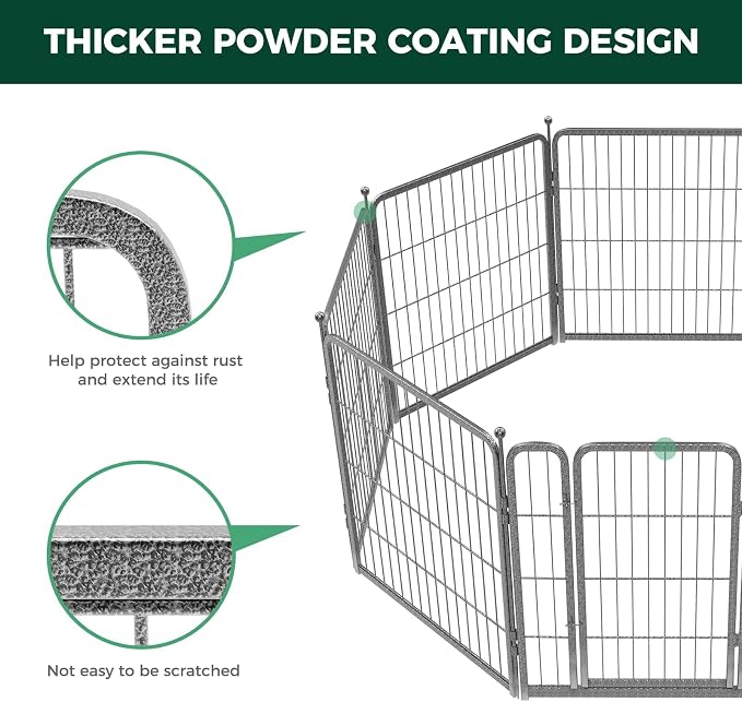 FXW Garden Fence Outdoor for The Yard – 32in x 54.7ft Heavy Duty Metal Animal - Image 5