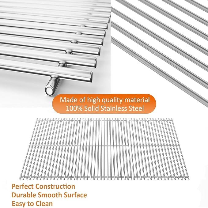 18.7" Cooking Grates for Weber GS4 Genesis II LX 400 SER II E-410 E-435 S-410 - Image 3
