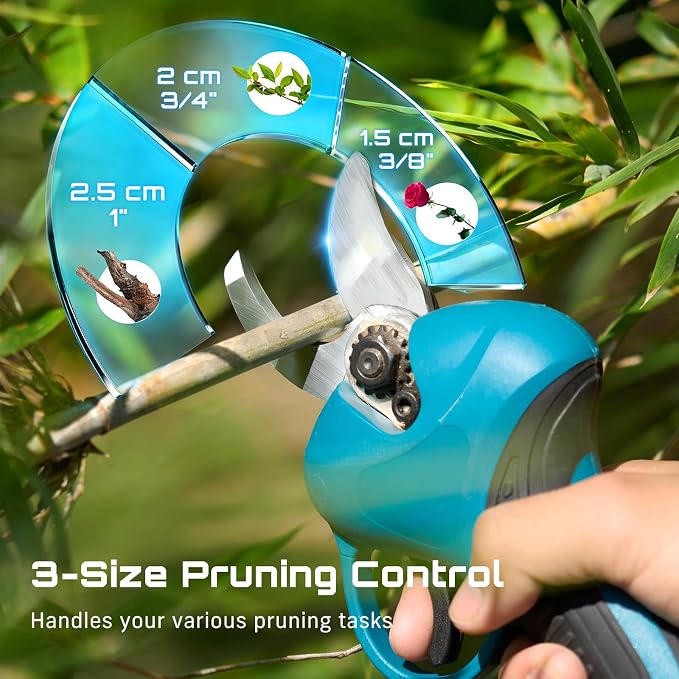 SEESII Cordless Pole Chainsaw, Hedge Trimmer, Pruning Shears, 4000mAh Battery - Image 7