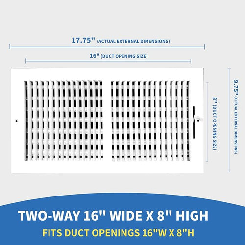 16x8 Vent Register, Vent Covers - Image 2