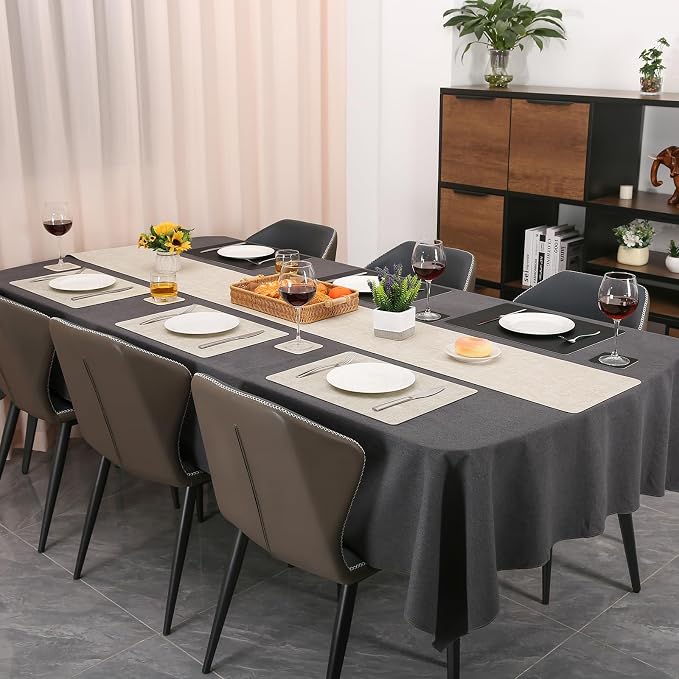 Table Runners 94 Inches Long, Dual-Sided Faux Leather Farmhouse Table Runner - Image 6