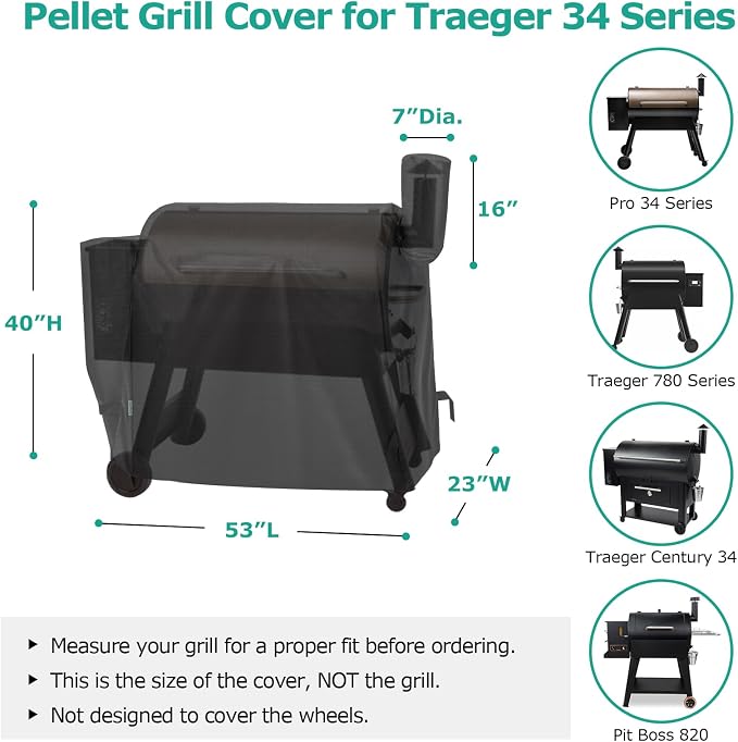 SunPatio Outdoor Waterproof Pellet Grill Cover Compatible - Image 2