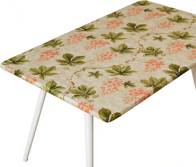 Rectangle Picnic Table Cloth, Elastic Waterproof Fitted Vinyl Tablecloths by Unknown