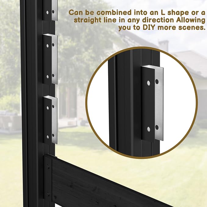 MUPATER 60” H×78” W Outdoor Privacy Screen, Wood Privacy Fence Panel - Image 4