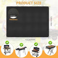 Grill Floor Mat, Black Fiberglass, 60 x 48 Inch Heat-Resistant