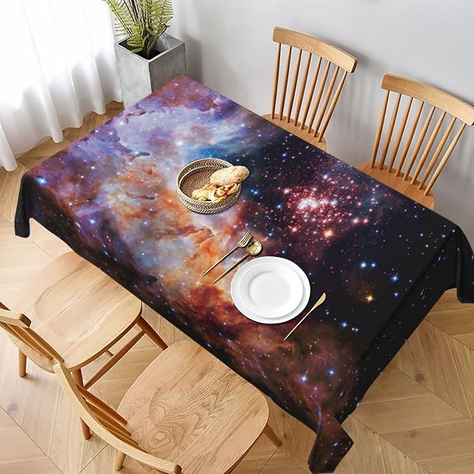 Worltoldb Galaxy Tablecloths Polyester Table Cloth by Worltoldb