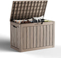 45 GallonOutdoor Storage Box, Resin Deck Boxes Waterproof, IndoorOutdoor Bin by GGYI