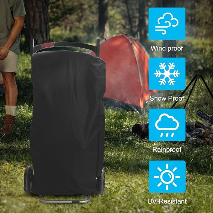 Grill Cover for Weber 9010001 Traveler Portable Grill, Protector Storage Bag - Image 6
