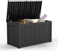 Mars Villa 180 Gallon Outdoor Storage Box, Large Waterproof Resin Deck Box by MarsVilla