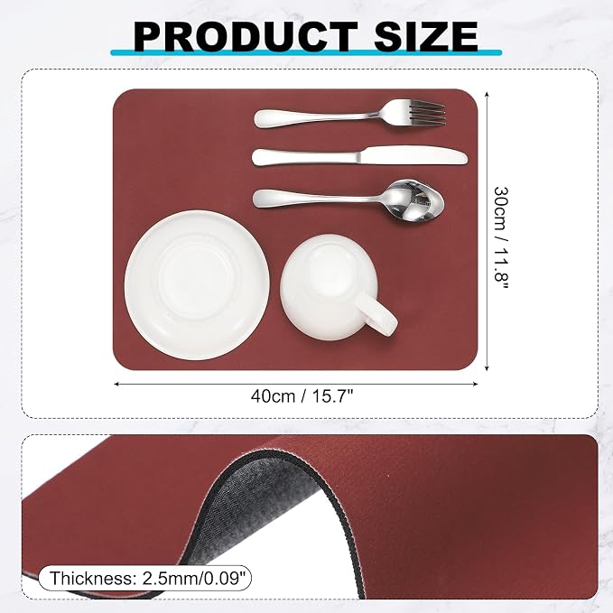 uxcell Silicone Mats for Kitchen Counter, 15.7" x 11.8" Non-Slip Countertop - Image 2