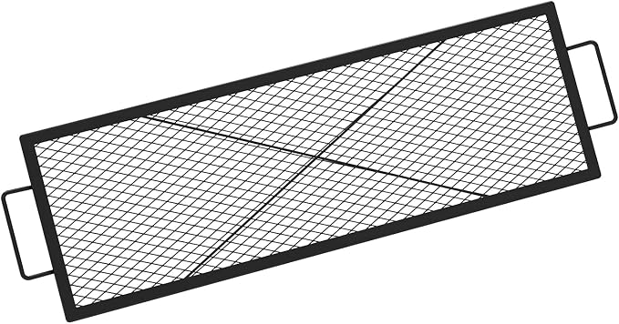 onlyfire Rectangle X-Marks Fire Pit Cooking Grate, Campfire Grill Grate by onlyfire
