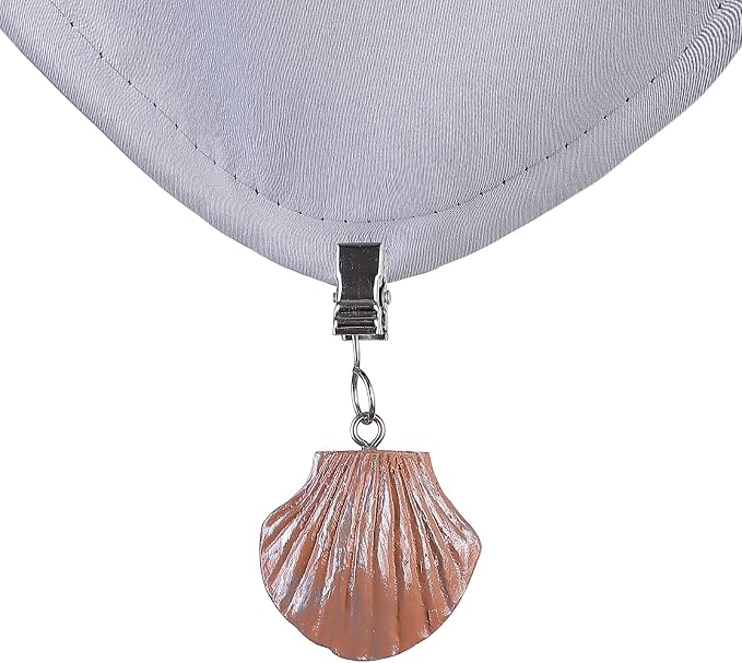 TwoFish Home Set of 4 Resin Chocolate Shells Tablecloth Weights Clips - Image 2
