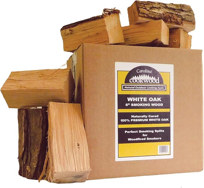 Smoking Wood Mini Splits, 6-Inch Firewood Logs, Naturally-Cured White Oak by CarolinaCookwood