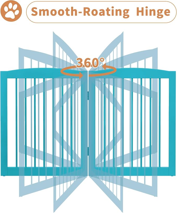 Freestanding Dog Gate with Door, Pet Gate - Image 5