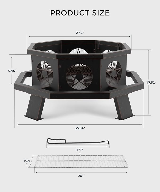 35 inch Fire Pit, Large Firepits - Image 7