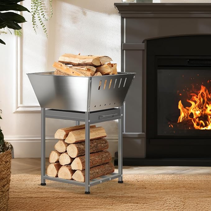 Stainless Steel Inch Square Wood Fire Pit - Image 8