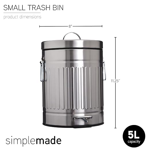 SIMPLEMADE Round Step Trash Can - Image 5