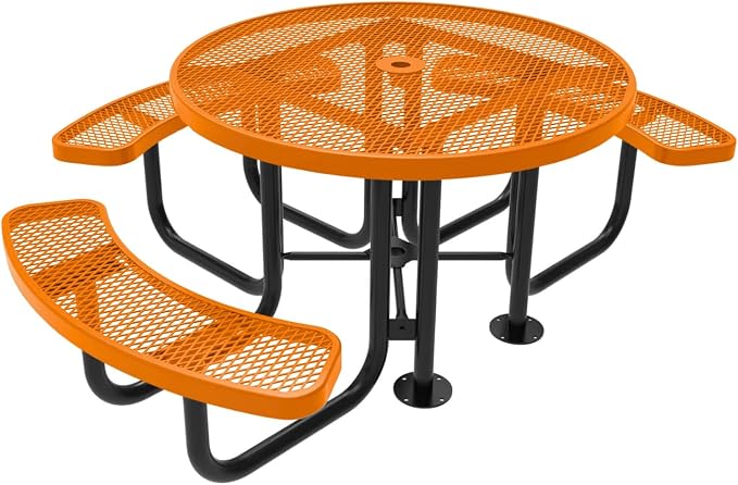 COATEDOUTDOORFURNITURE Heavy-Duty Portable Outdoor Picnic Table by CoatedOutdoorFurniture
