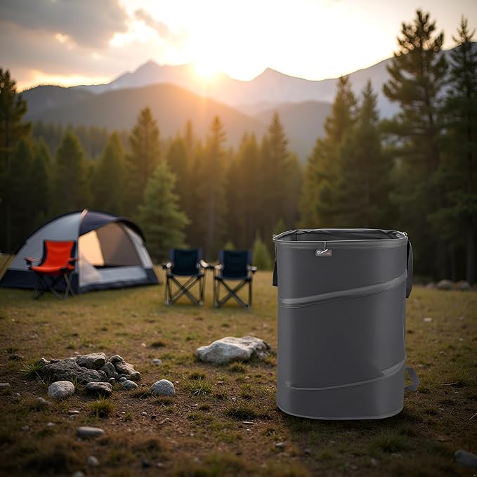 YUDI & GARDEN 46 Gallon Square Collapsible Yard Waste Bin, Collapsible Trash Can - Image 8
