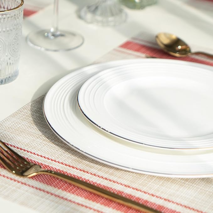 Placemats Set of 12 Vinyl/Plastic Woven Place Mats - Image 7