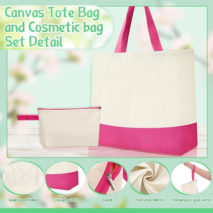 Sanwuta 24 Pcs Canvas Tote Bags Bulk - Image 4