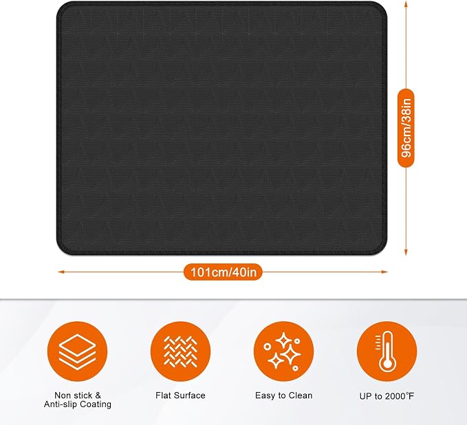 Large Under Grill Mat for Outdoor Grill, Double-Sided Fireproof Grill Pad - Image 6