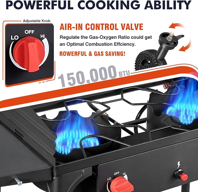 Llamaviva 2 Burner Gas Stove, Propane Outdoor Stove - Image 7